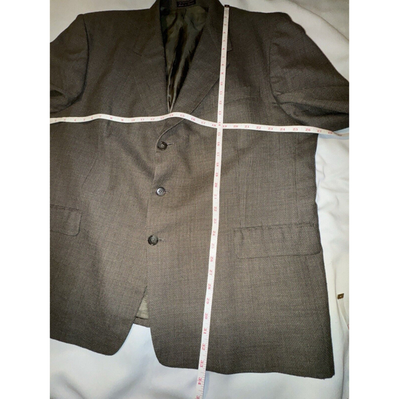 Gianni Valente Jacket Mens 50 Tan Herringbone Blazer Wool Sport Coat Preppy - Picture 8 of 9